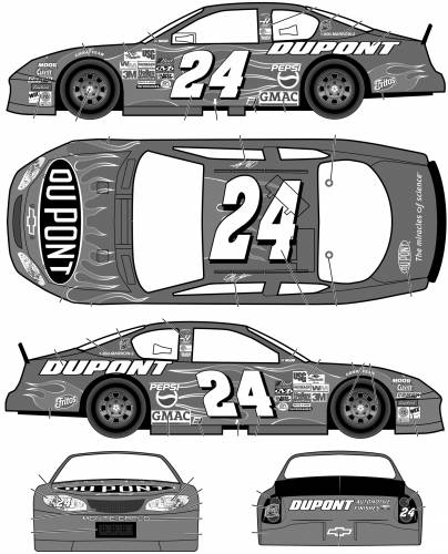 Chevrolet Monte Carlo No24 Jeff Gordon DuPont 2003