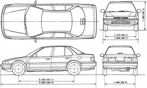 1989 honda accord. Honda Accord CB3 (1989)