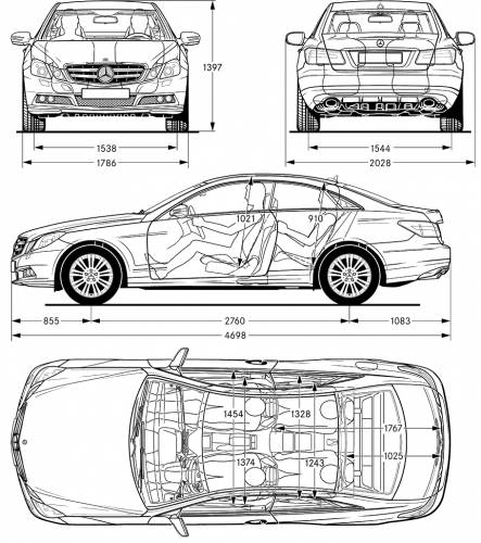 Mercedes benz e class coupe dimensions #5