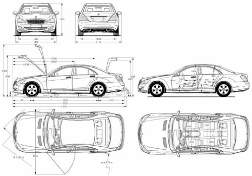 Mercedes benz s class w220 dimensions #6