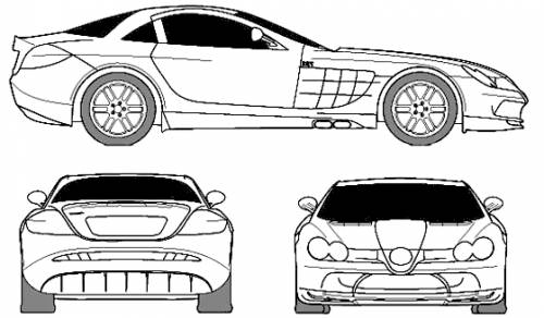 Mercedes benz slr mclaren blueprints #4