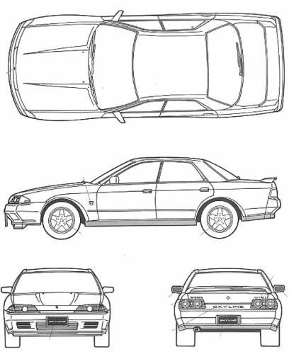 Nissan skyline r32 blueprint #2