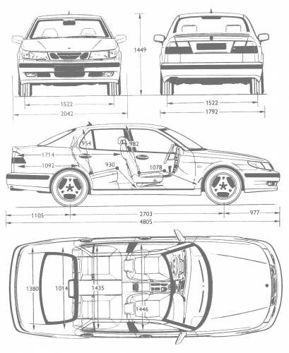 saab blueprints