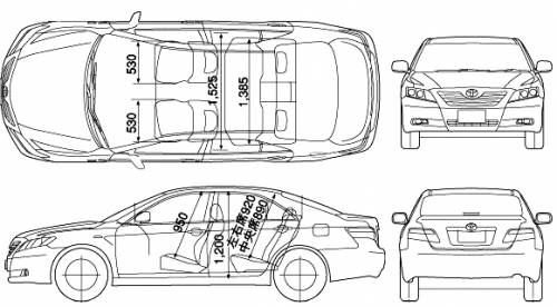 dimensions of toyota camry #4