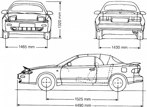 toyota celica dimensions #2