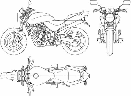 Honda 250 drawing #2