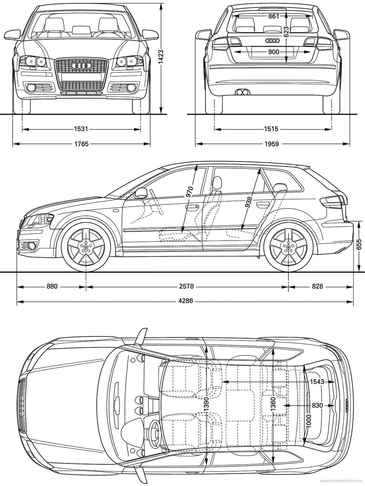 Audi a3 dimensiones