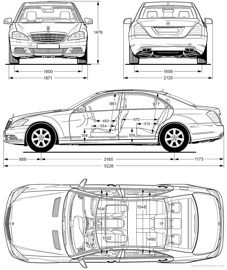 Mercedes s class dimensions 2010 #2