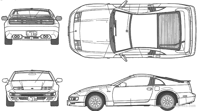Nissan 300zx drawing #6