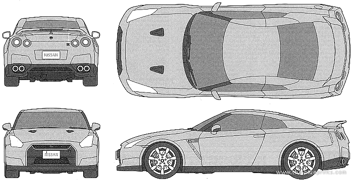 Nissan gtr 2008 blueprint #8