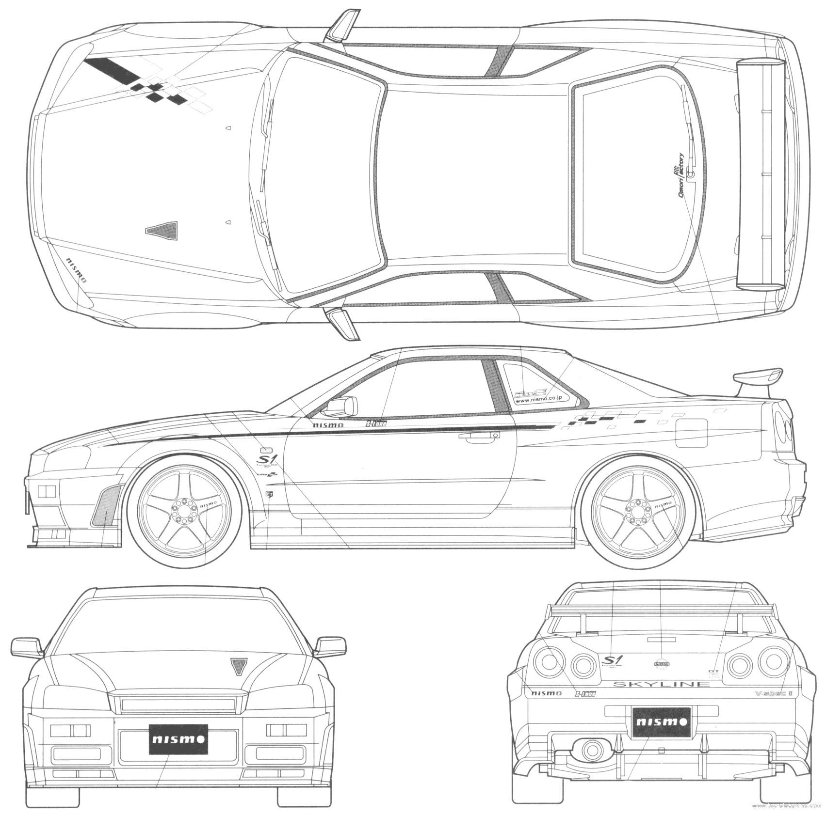 Nissan skyline r35 blueprint #6