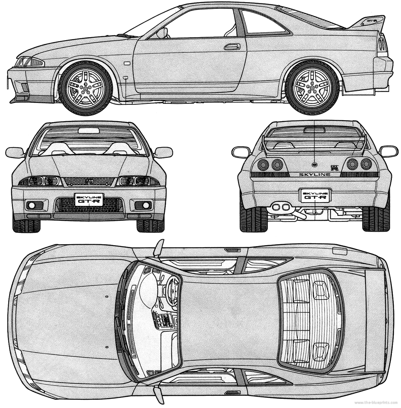 Nissan skyline blueprints #4