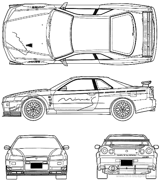 Nissan gtr 2008 blueprint #6
