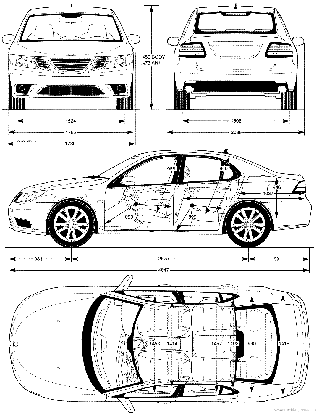 saab blueprints