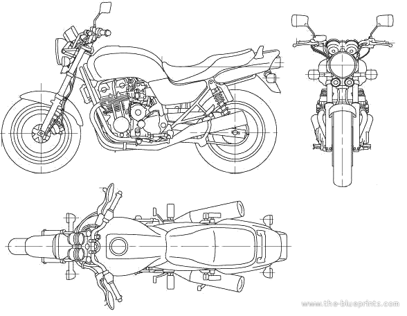 Honda motorcycle blueprints