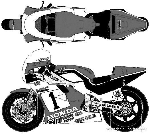 Honda nsr 125 blueprints #4