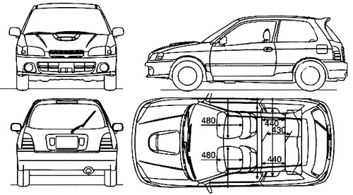 Toyota Starlet 3-Door (1998)