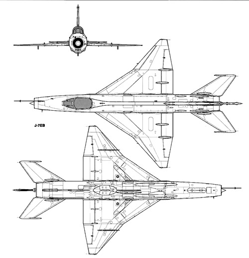 PLAAF Chengdu F-7EB (MiG-21)