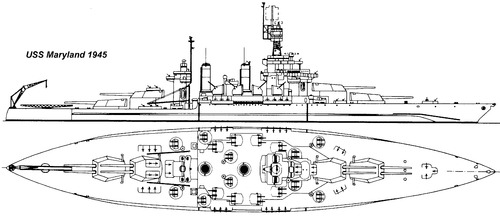 USS BB-46 Maryland (Battleship) (1945)