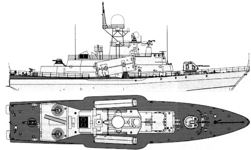 USSR Project 1242.1 Molniya Tarantul VI Missile Boat (2005)