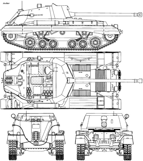 Archer 17pdr SPG on Valentine Mk.I Carrier