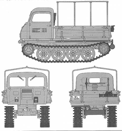 German Full Track Tractor Steyer RSO