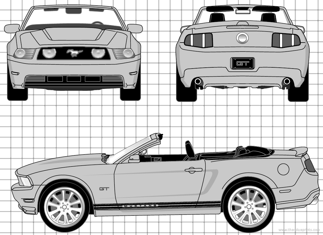 Ford mustang 2010 blueprints #10