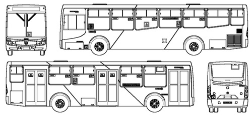 Blueprints Buses Mercedes Benz Mercedes Benz O500u 1726 2010