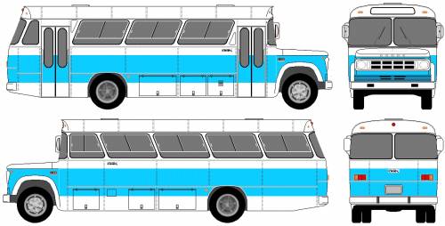 Blueprints Buses Various Buses Dodge D500 Bus 1980