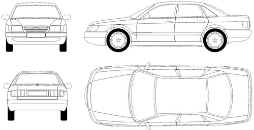 Blueprints > Cars > Audi > Audi 100 C4 (1990)