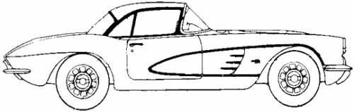 Blueprints > Cars > Chevrolet > Chevrolet Corvette C1 Coupe (1961)