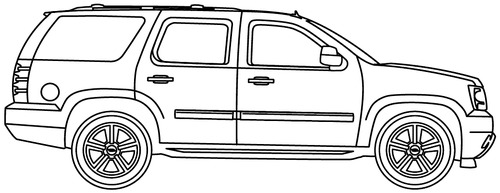 Blueprints Cars Chevrolet Chevrolet Tahoe 2014