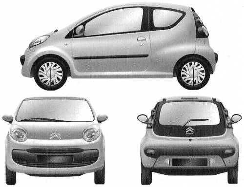 Blueprints > Cars > Citroen > Citroen C1 3-Door (2006)