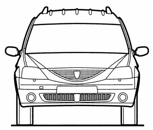 Dacia Logan MCV vector drawing