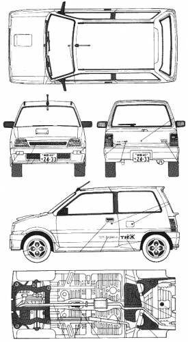 Blueprints Cars Daihatsu Daihatsu Mira Tr Xx Tohge