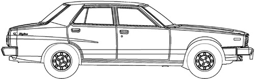 Blueprints Cars Datsun Datsun 240k Skyline C210 4 Door 1979