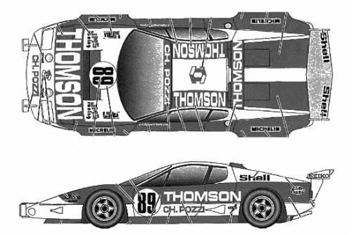 Blueprints > Cars > Ferrari > Ferrari 512BB LM THOMSON No.89