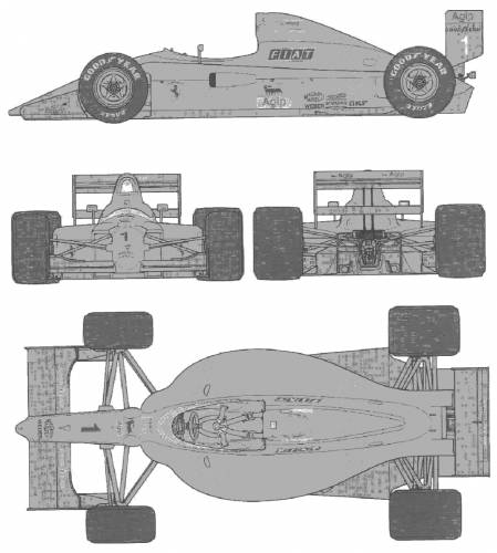 Blueprints > Cars > Ferrari > Ferrari 641 2 (F1-90)