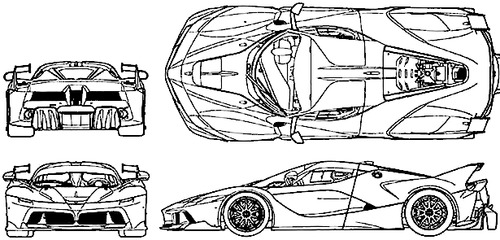 Blueprints Cars Ferrari Ferrari Fxx K