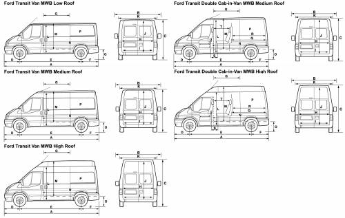 Ford transit panel van dimensions #7