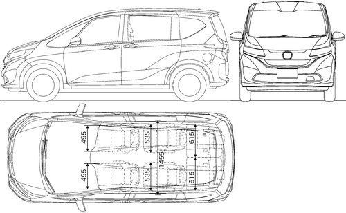 Blueprints Cars Honda Honda Freed 17