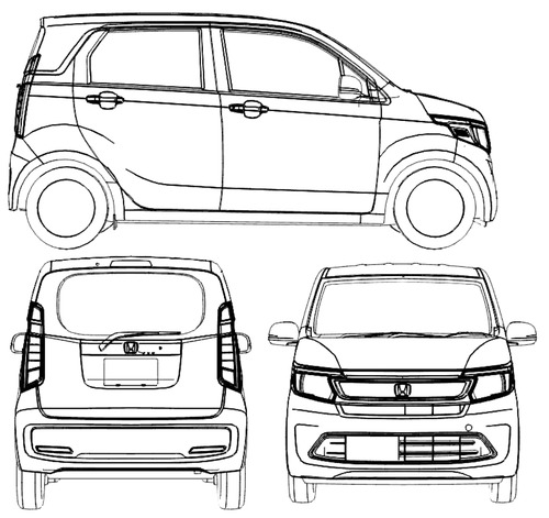 Blueprints Cars Honda Honda N Wgn 14