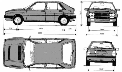 Blueprints > Cars > Lancia > Lancia Delta Integrale 16V