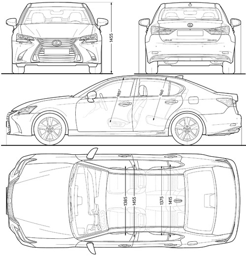 Blueprints Cars Lexus Lexus Gs 450h 17