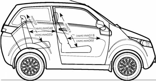 Mahindra e2o store dimensions