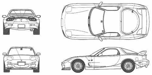 Blueprints Cars Mazda Mazda Rx 7 Fd3s Spirit R