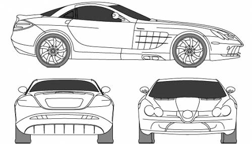 Mercedes benz slr mclaren blueprints