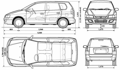 Blueprints > Cars > Mitsubishi > Mitsubishi Spacestar