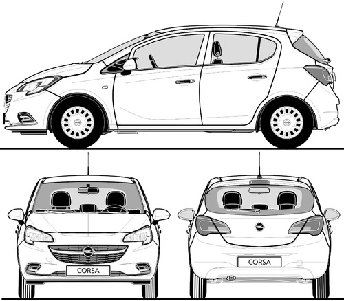 Opel Corsa E 5-door 1.4 90HP Excellence specs, dimensions