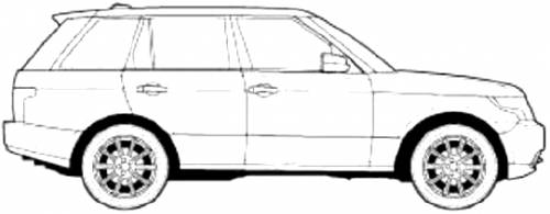 Range Rover Evoque SUV car line drawing Stock Illustration  Adobe Stock